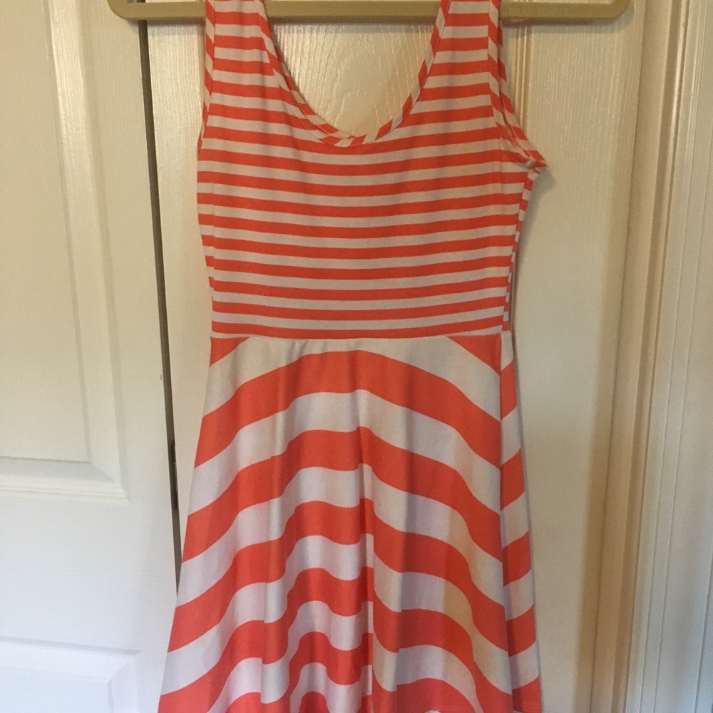 Orange and white dress