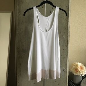Lululemon White Open Back Tank
