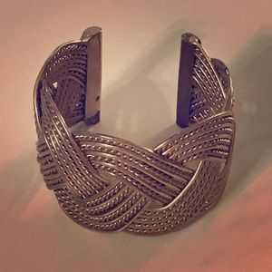 Gold Braided Cuff Bracelet