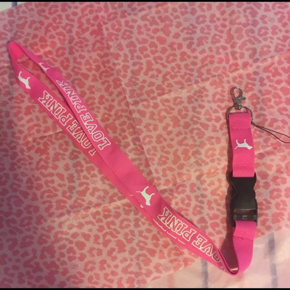 Pink lanyard