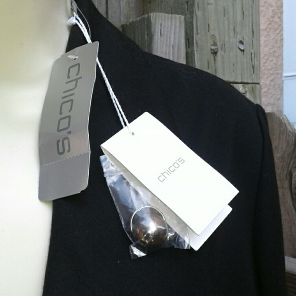 CHICO'S MONA BLACK KNIT JACKET NWT - Picture 2 of 3