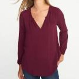 Relaxed Shirred Blouse for woman