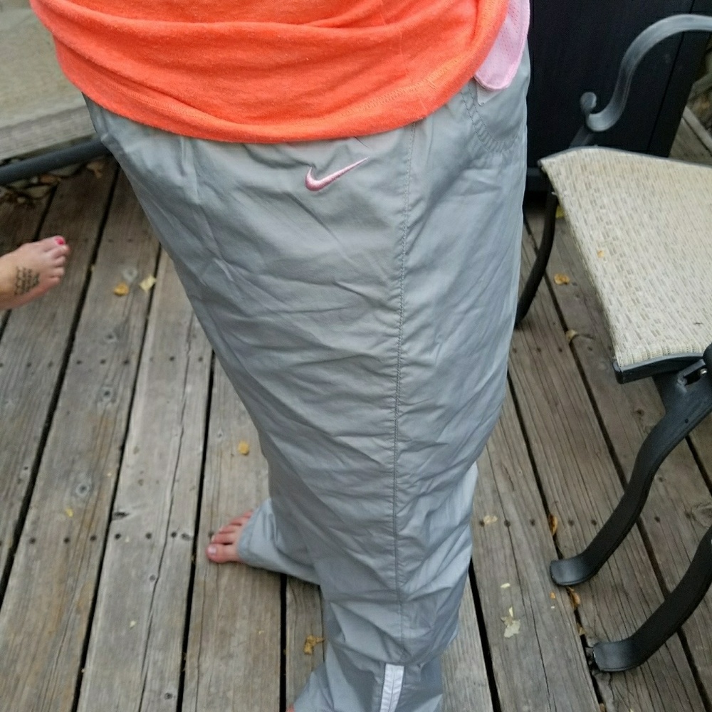 Grey & pink Nike sweatpants