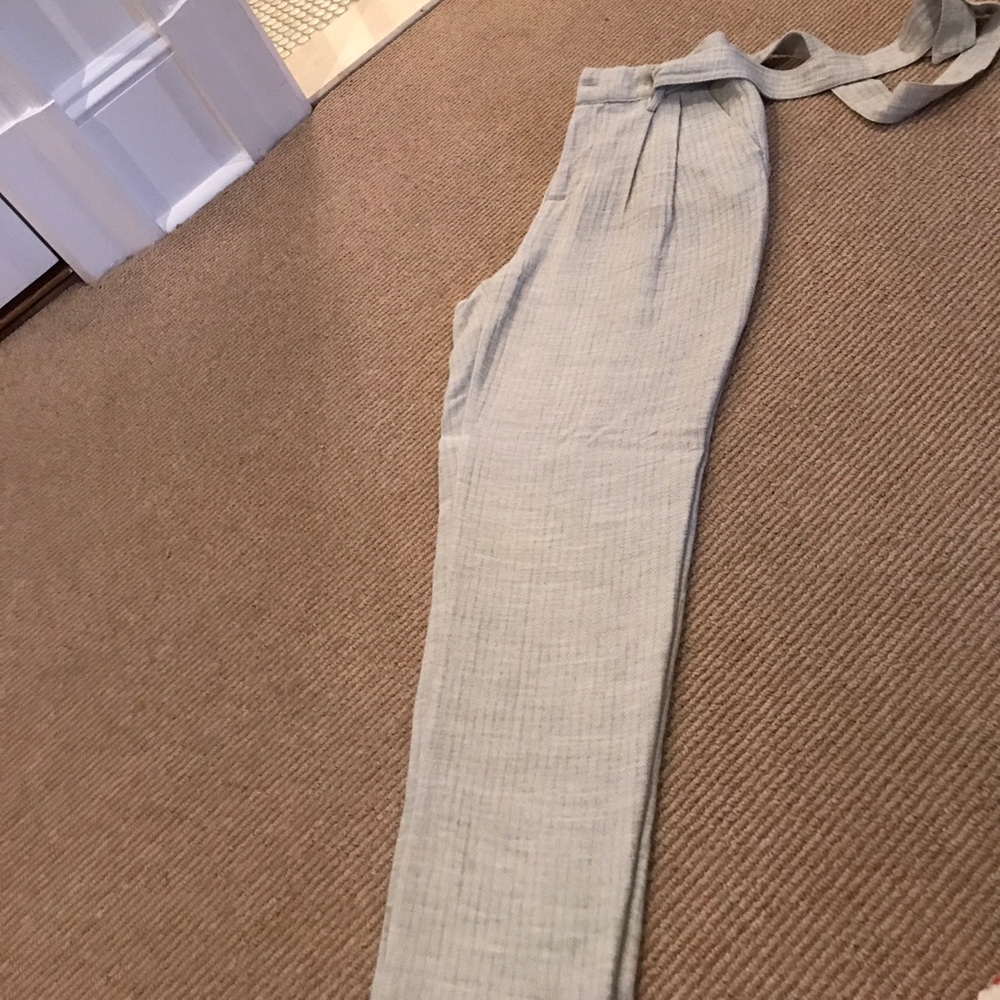 Zara Basics Gray Cotton Pants