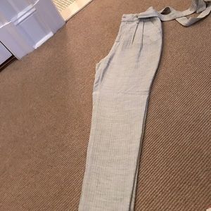 Zara Basics Gray Cotton Pants