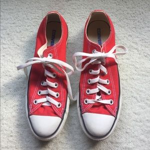 Red Converse All Stars - Size 8