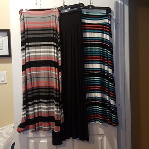 3  maxi skirts