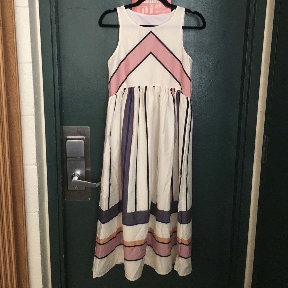 Striped midi dress