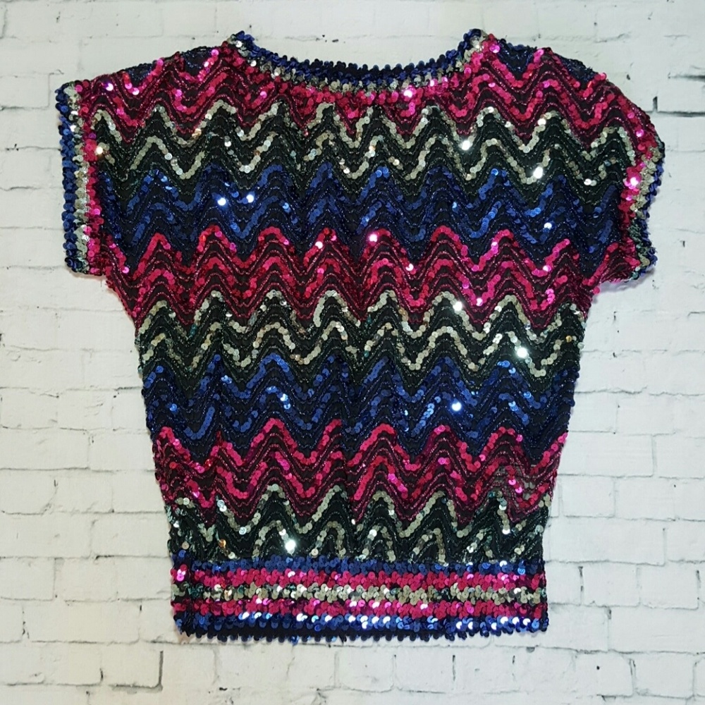 Vintage Sequin Disco Top
