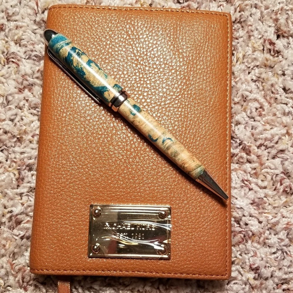Michael Kors Camel Leather Notebook
