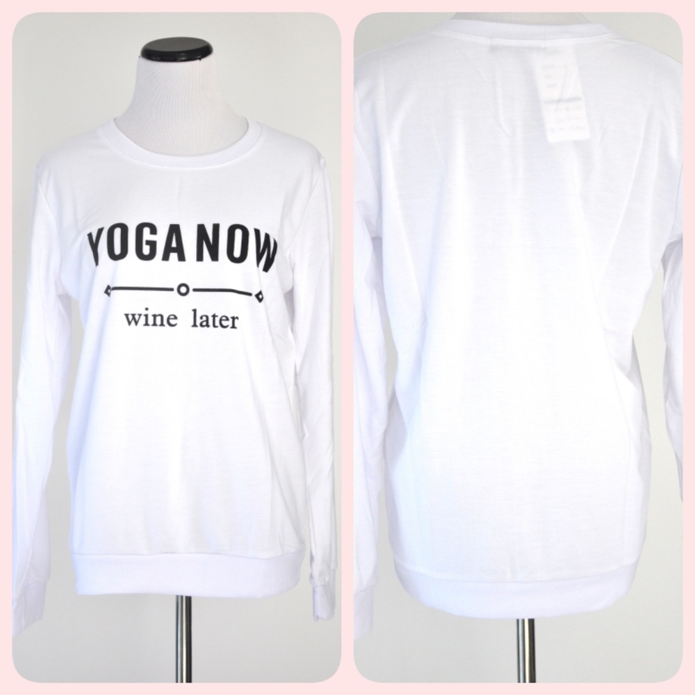 Yoga Now Wine Later Sweater