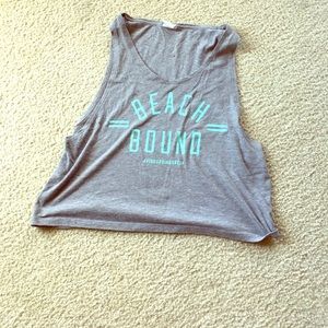 VS Pink grey crop top