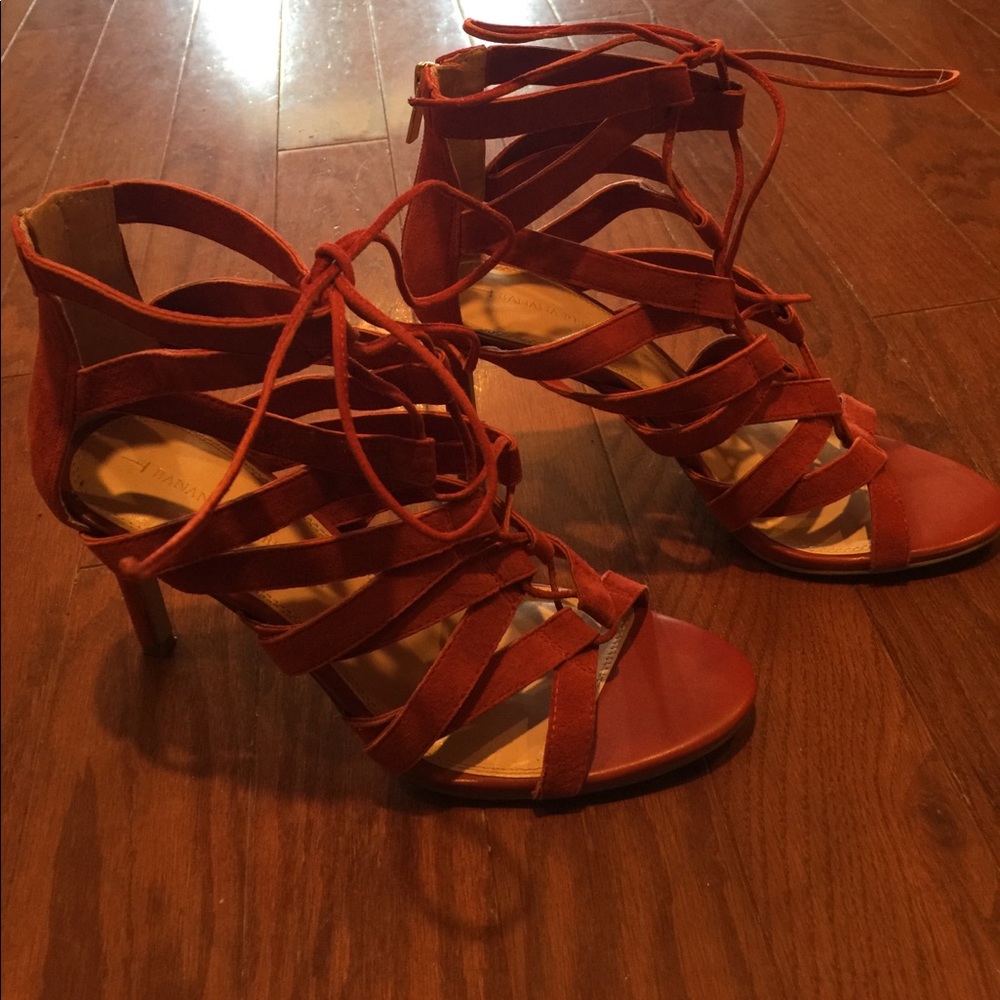 Banana Republic orange/rust heels.