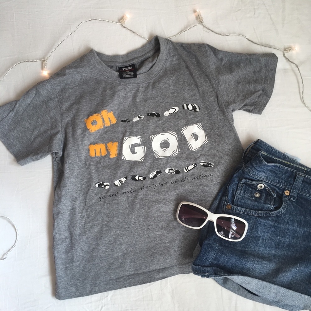 Oh My God Tshirt size 10 Short sleeve causal tee