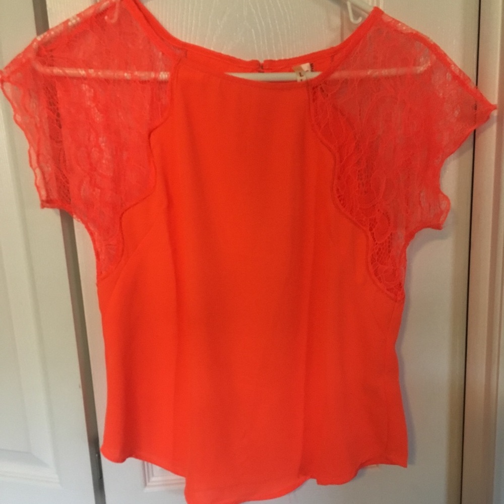 Orange short sleeve shirt
