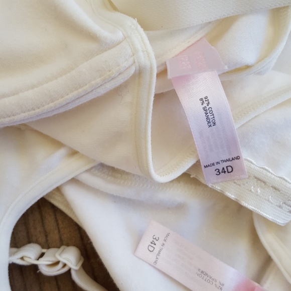 SALE Lot of 2 Cream 34D Victoria's Secret Bras - Picture 4 of 8