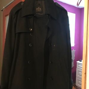 Men Military style pea coat