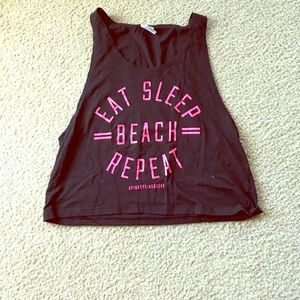 VS Pink black crop top