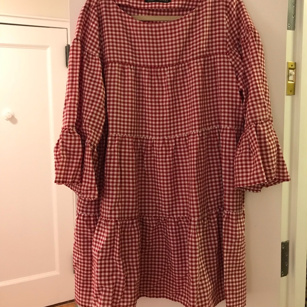 Zara Red & White Gingham Dress