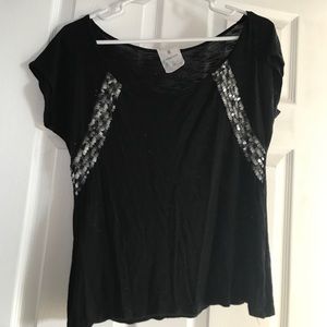 Black sequin top