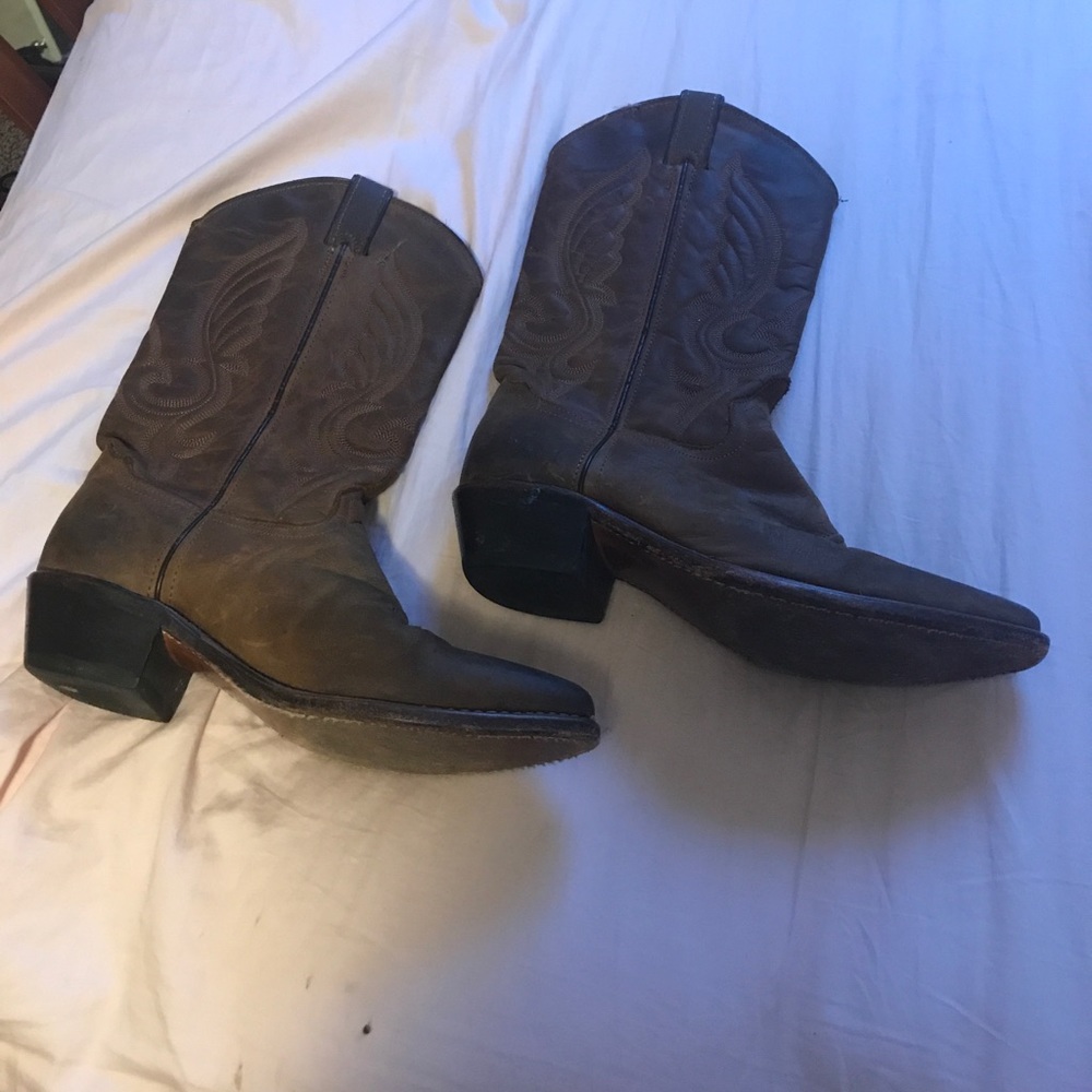 Vintage leather cowboy boots