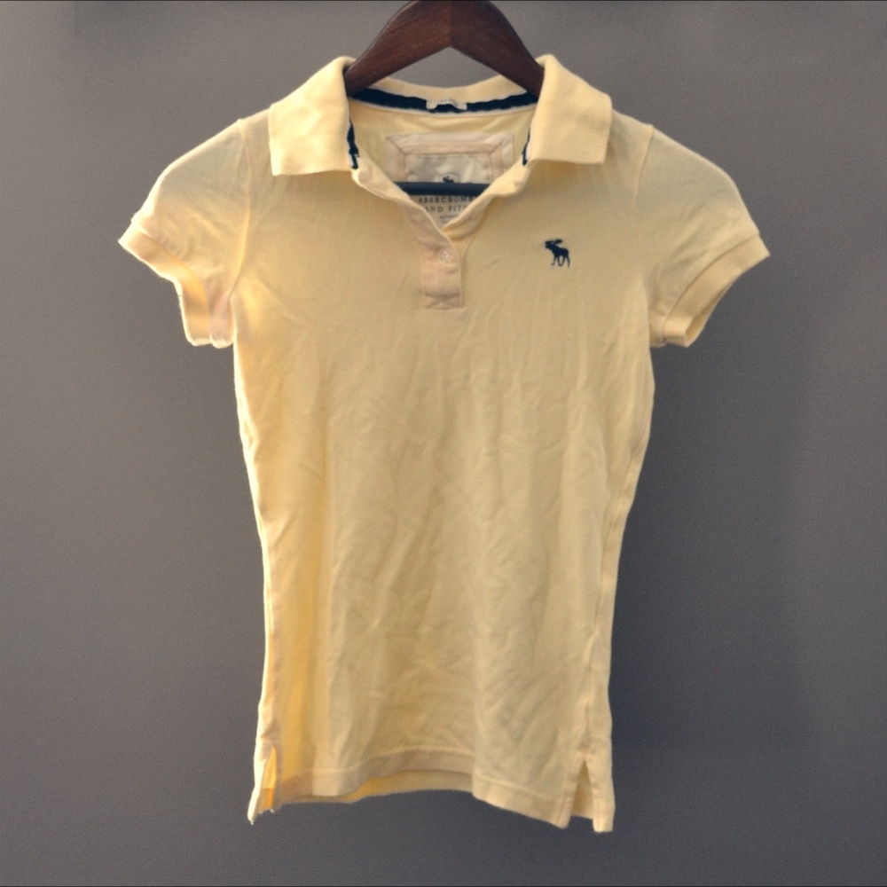 Pale Yellow Abercrombie & Fitch Polo
