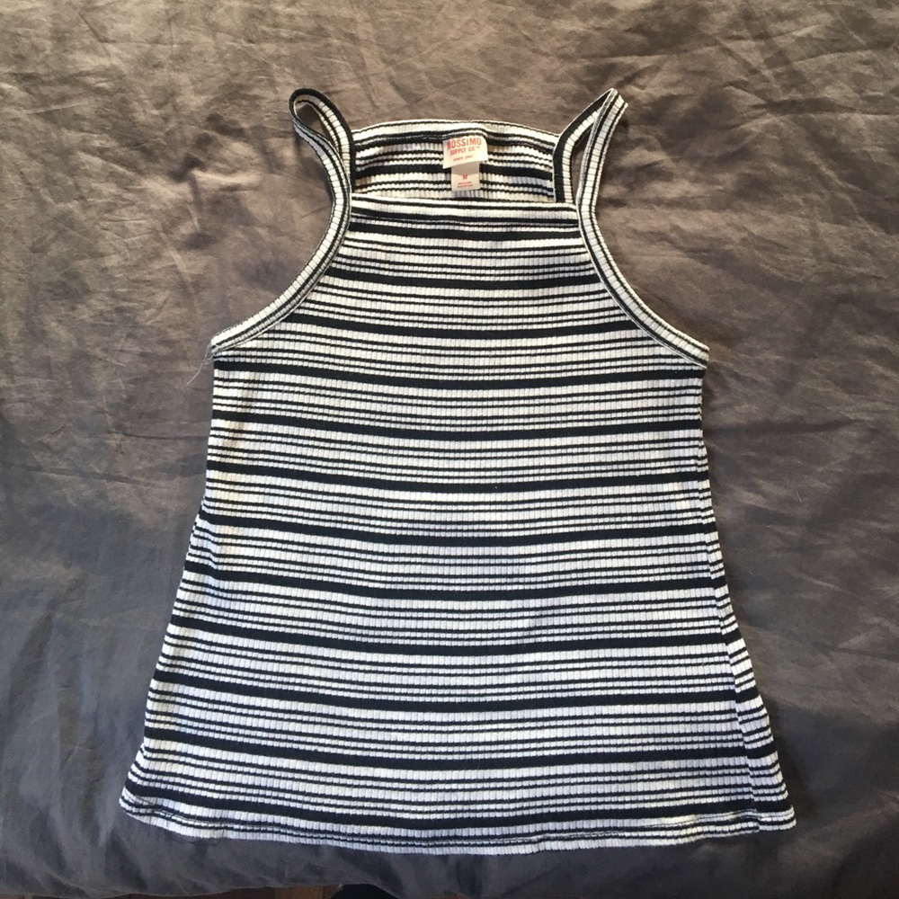 Mossimo black and white striped tank