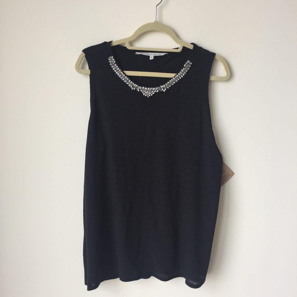 Dressy black sleeveless top