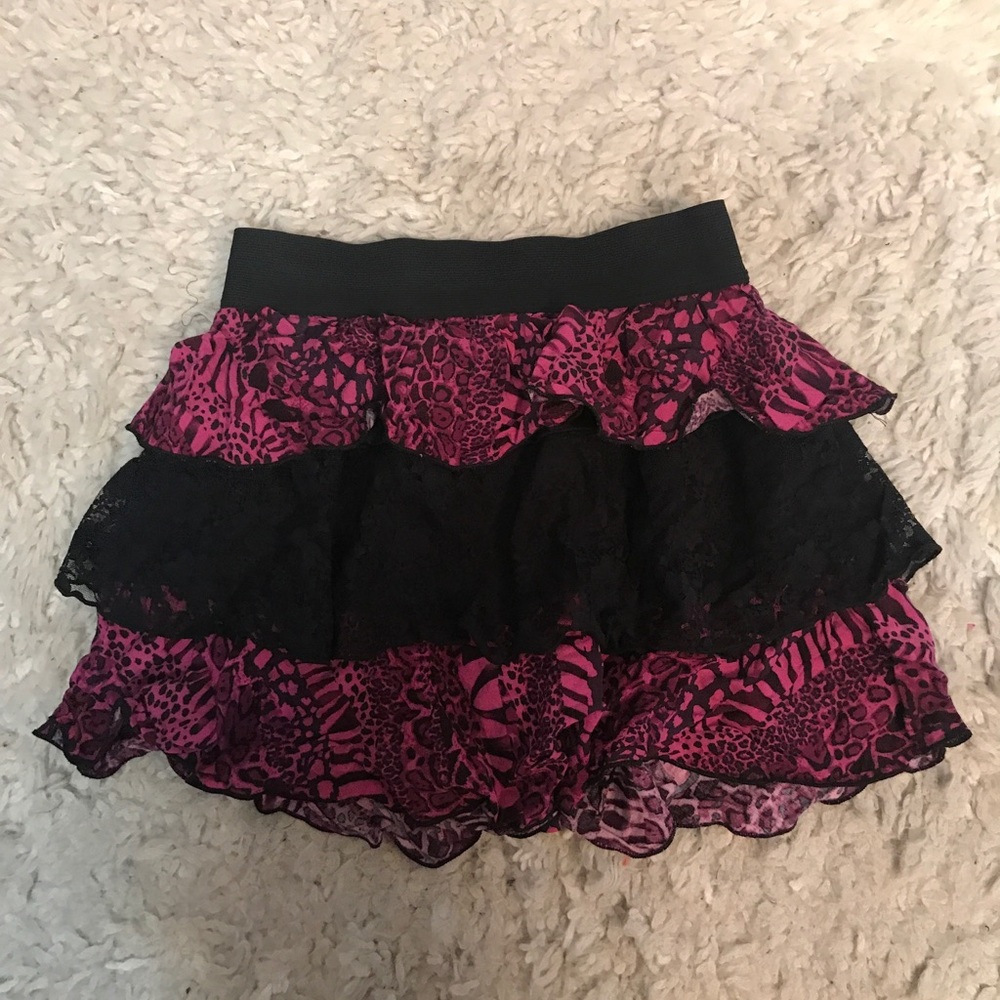 Pink and Black Leopard skirt 🐆