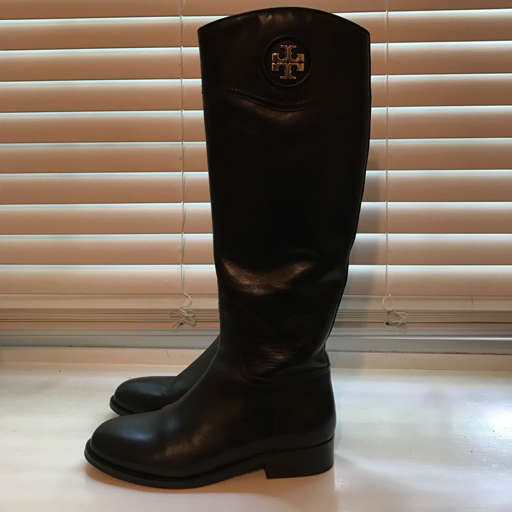 Black Tory Burch riding boots. Perfect condition.