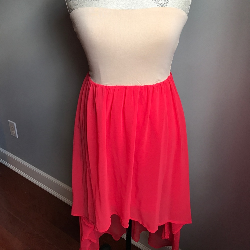 Strapless Hi-Lo Dress