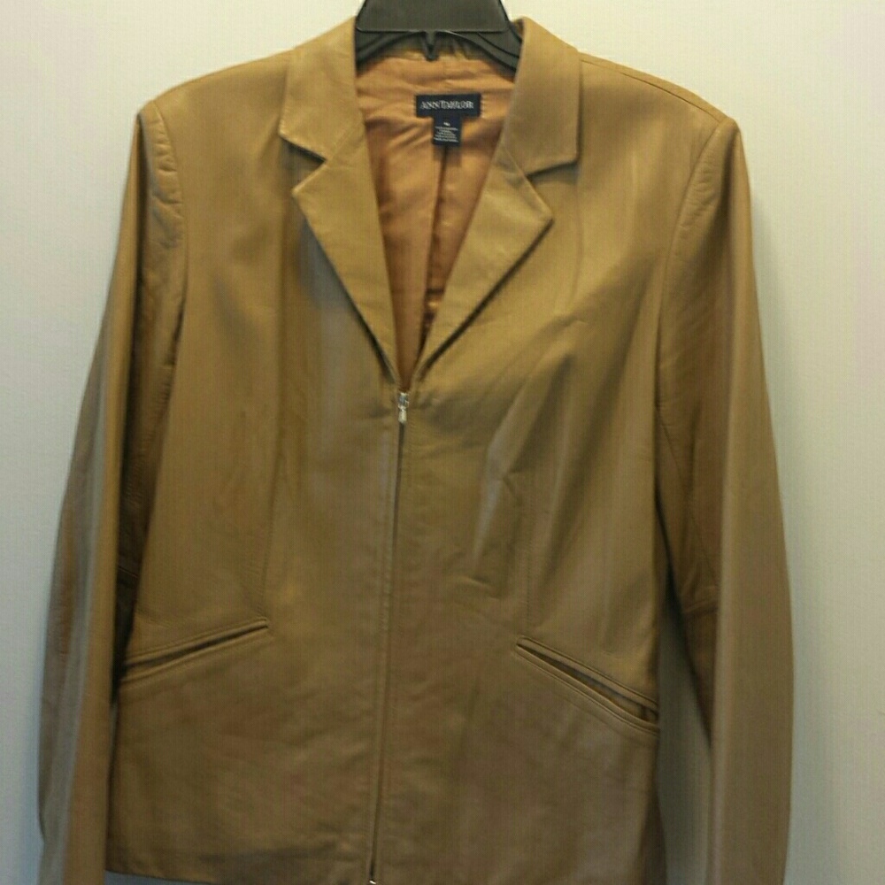 Ann Taylor Leather Jacket (like brand new)