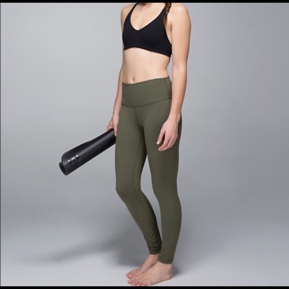 Lululemon Fatigue Green leggings
