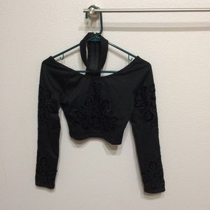 LF Black Crop Top
