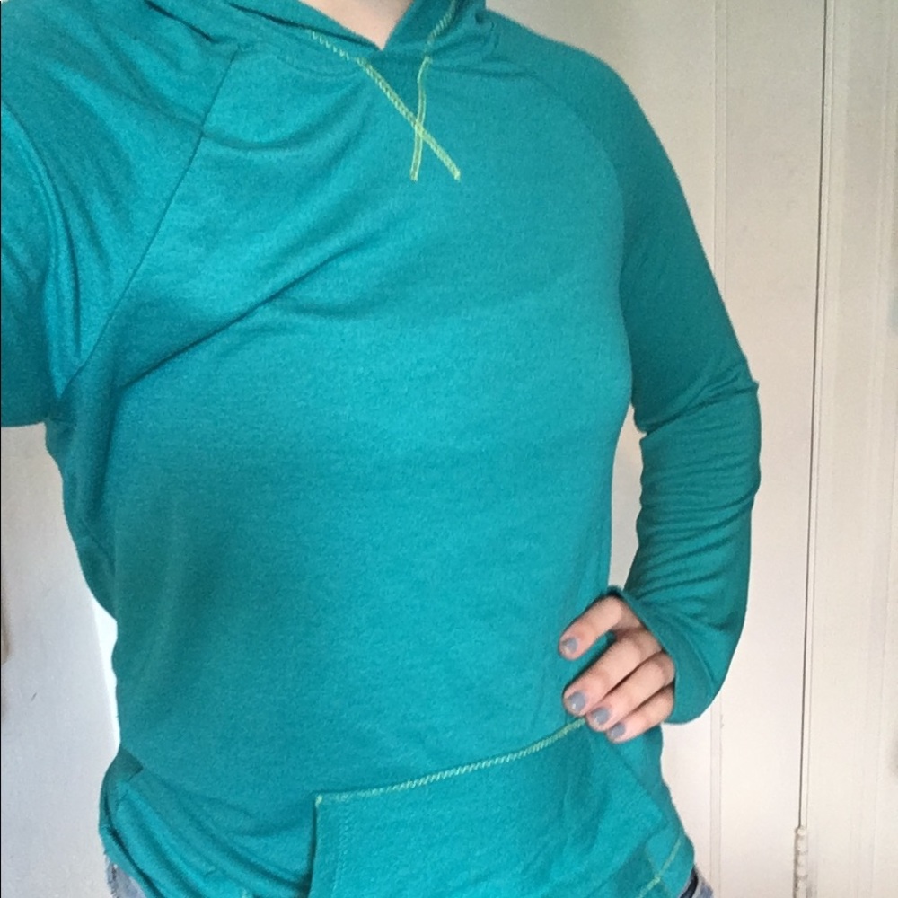 Blue-green Marika workout hoodie