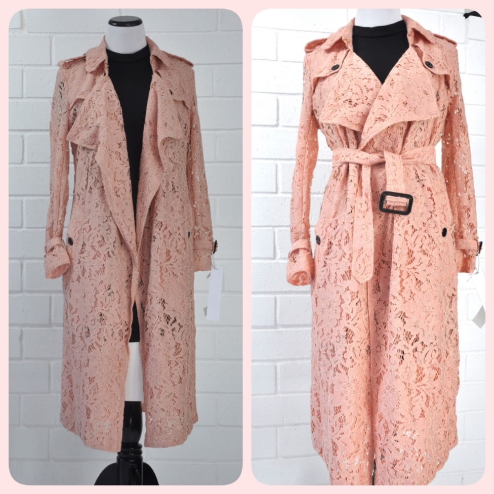 Elegant Lace Trench Coat