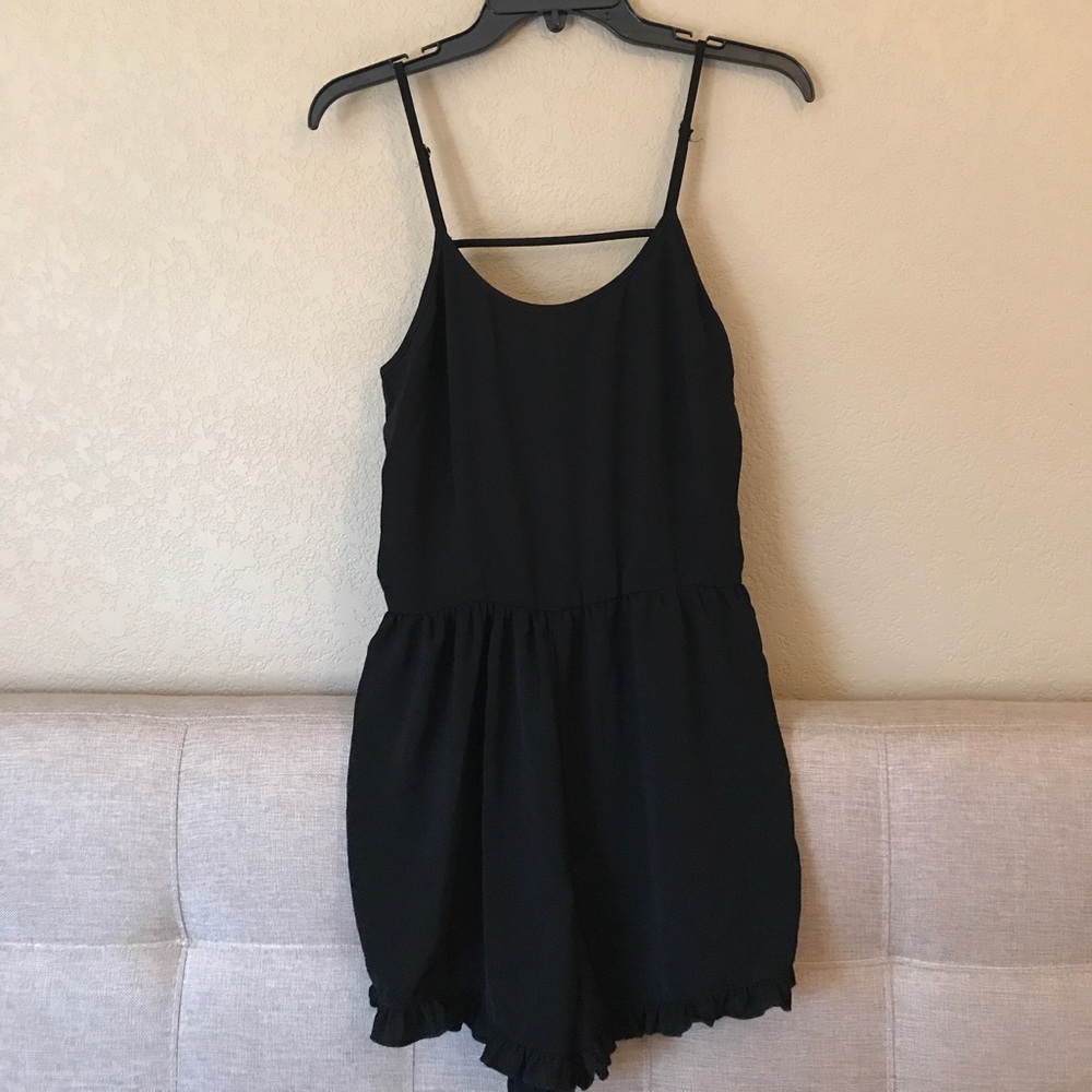Women's black romper