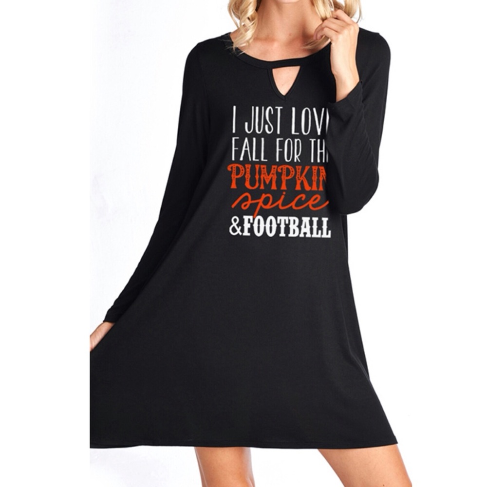 I Just Love Pumpkin Spice and Football Dress
