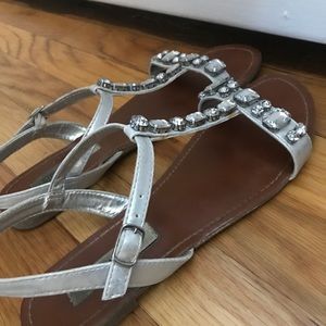 Steve Madden silver sandals size 10