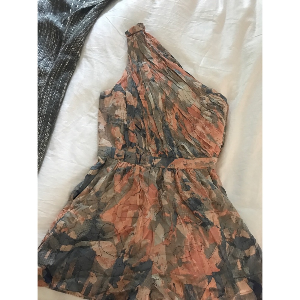 BCBG one shoulder romper