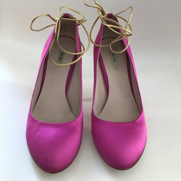 Miu Miu Hot lace up pumps pink - Picture 2 of 8