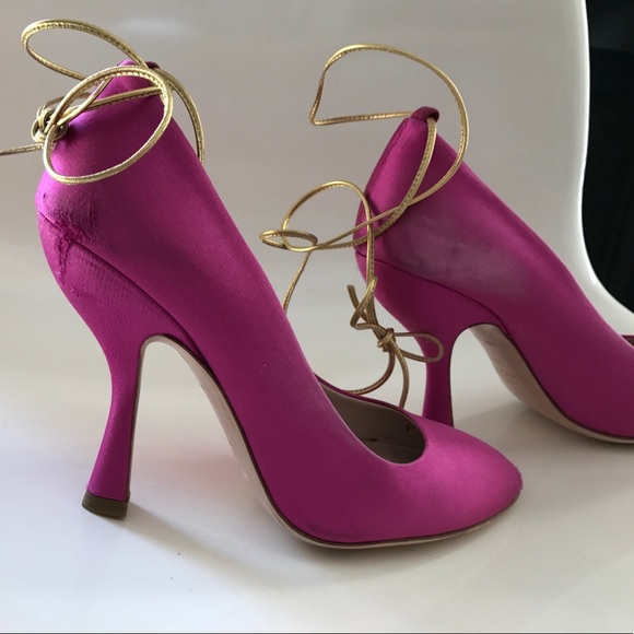 Miu Miu Hot lace up pumps pink - Picture 3 of 8