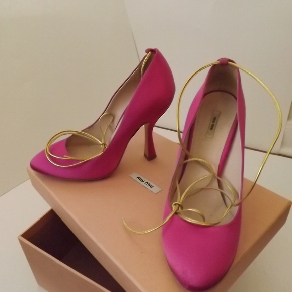 Miu Miu Hot lace up pumps pink - Picture 7 of 8