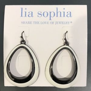 Lia Sophia "Whitewashed" earrings