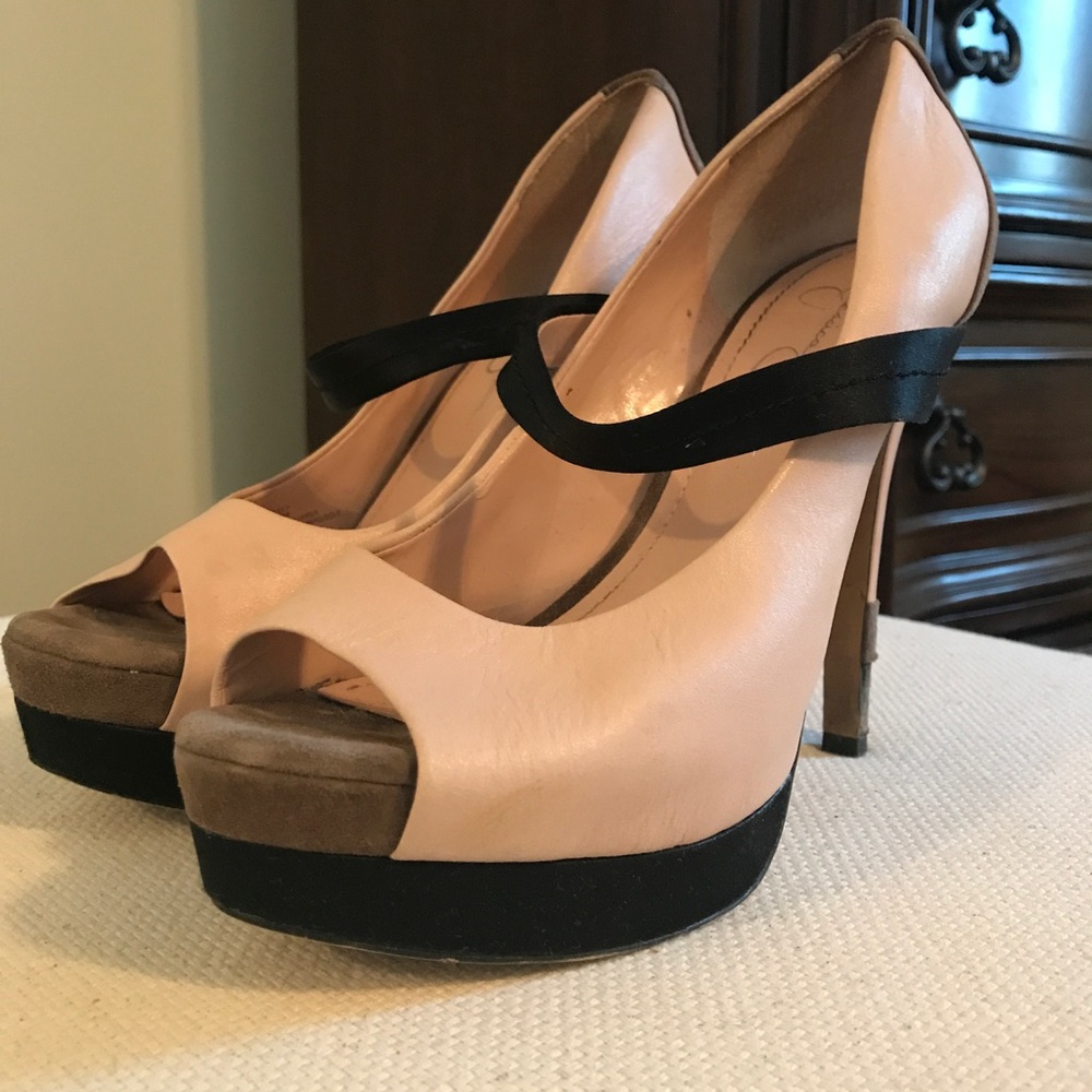 Size 8 Jessica Simpson Color Block Heels