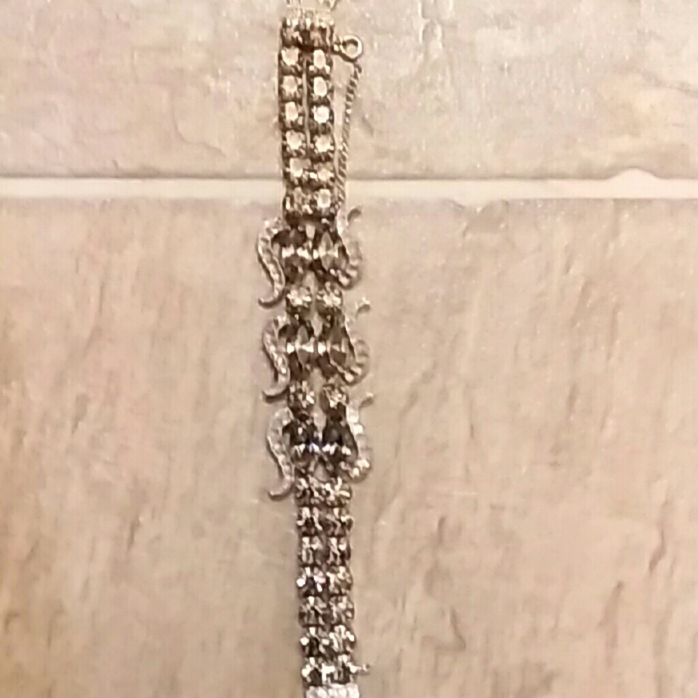 Vintage Signed Weiss Rhinestone Bracelet