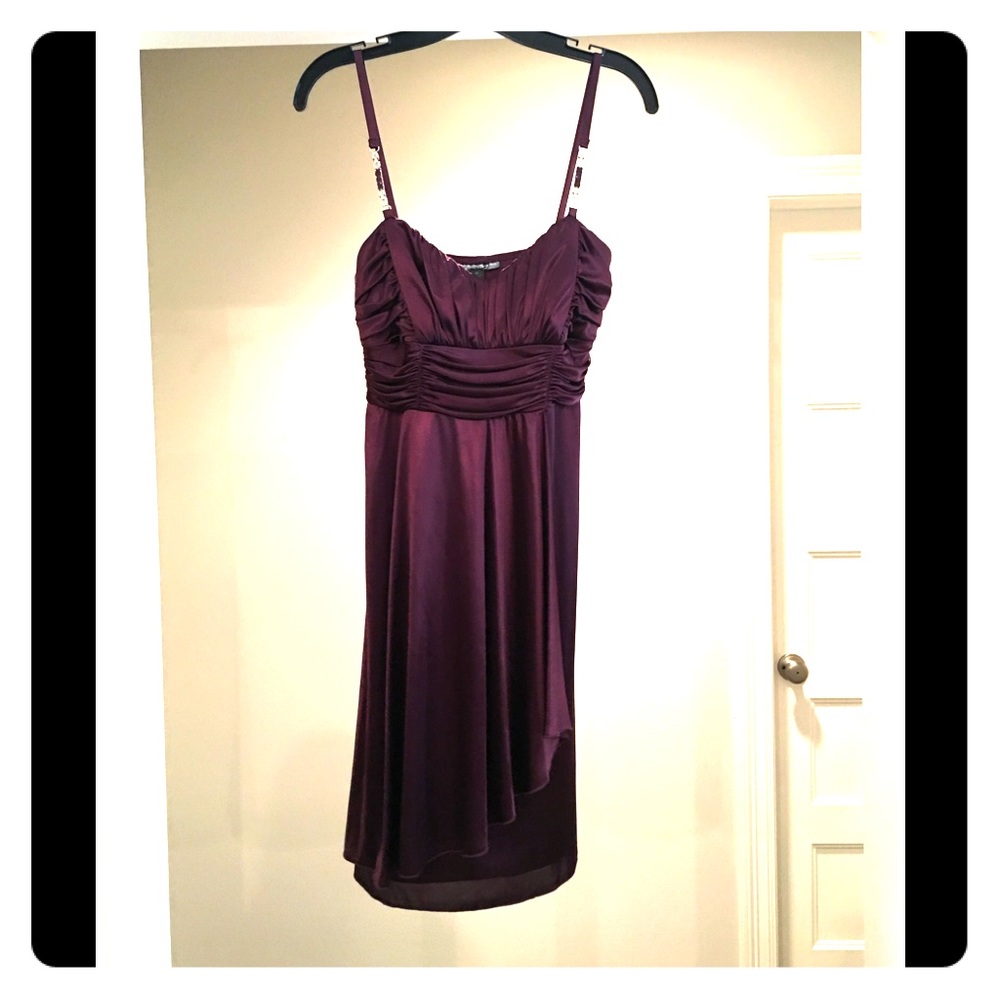 Eggplant formal mini dress