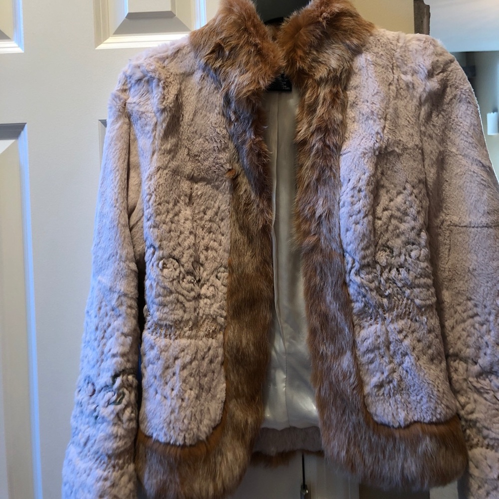 Arden B rabbit fur jacket