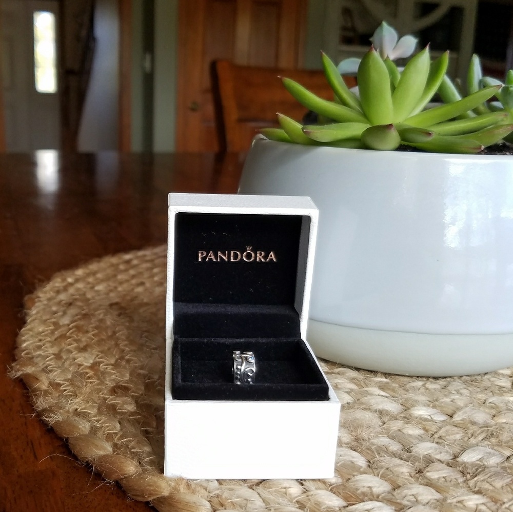 Pandora SET of 2: Tendril Clips, Blue CZ EUC