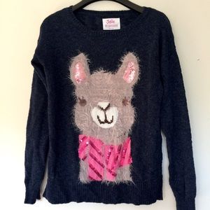 Justice Girls Llama Sweater